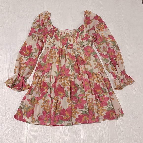 Flying Tomato Floral Dress Boho Babydoll Style Bohemian Dress Puff Sleeve - Picture 11 of 11